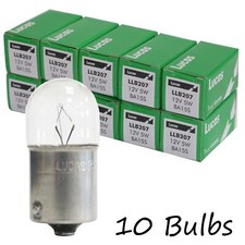 10 Lucas LLB207 12V 5W Bayonet Light Bulbs Side Indicator Interior Brake Lamp