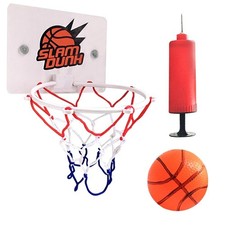 Mini Basketball Hoop Set with Ball and Pump Indoor Outdoor Game for Kids