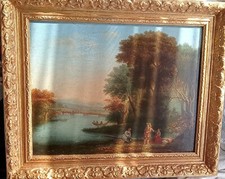Scarce probably Dutch oil painting landscape –artists monogram JCBY OR JCRY