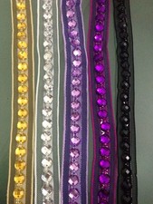 18mm Rhinestone Bead ribbon lace trim for multi crafting purpose 1Yard-Colours