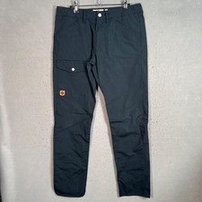 Fjallraven Greenland Outdoor Pants Black Cargo Utility Mens 30 - 31 Long