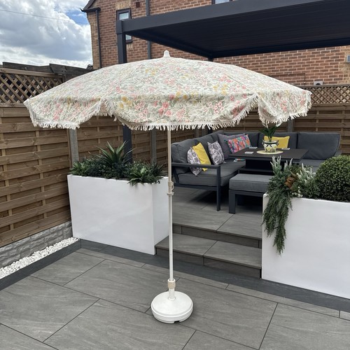 Vintage floral tilt parasol - tilt,