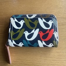 ORLA KIELY BIRDWATCH Small Purse/Wallet VGC Discontinued line Zip Close