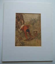 FOX HUNTING PRINT 1924 BY G D