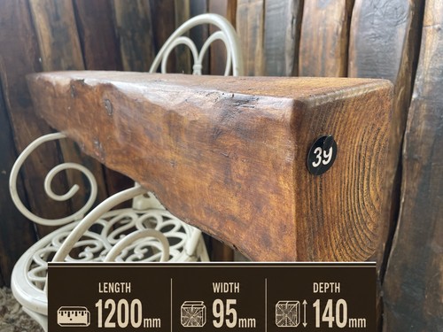 Reclaimed solid wood fireplace - solid,