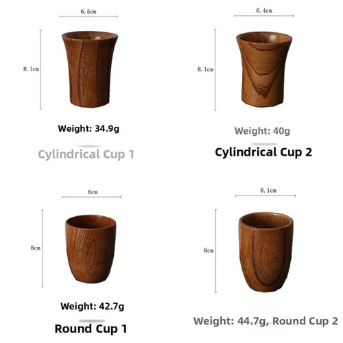 Small wooden cups - small, tea