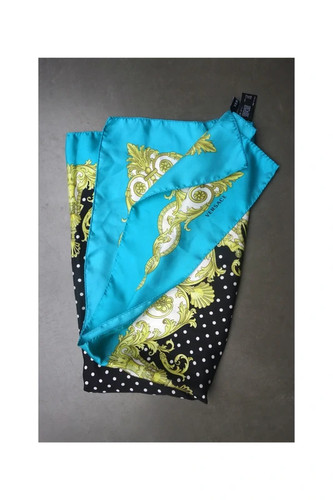Versace silk scarf - , turquoise