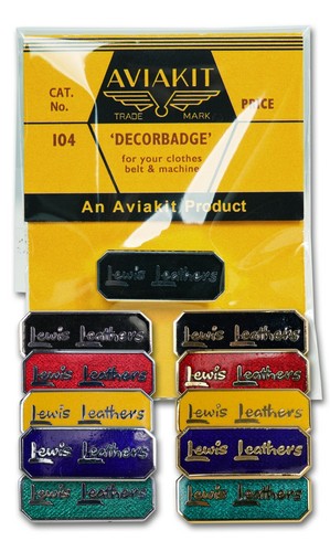 Lewis leathers rectangle badge - lewis,