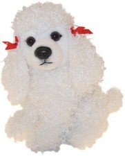 6.5" Poodle teddy WHITE POODLES plush toy dog soft toys dogs teddies animals