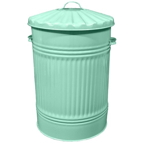 Galvanised metal bin - metal,