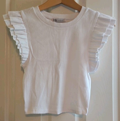 Zara white ruffle sleeve - zara, shirt