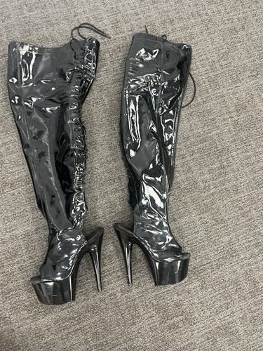 Heavily worn pleaser boots - heavily,