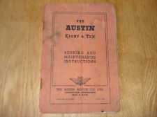 Austin Eight & Ten / Austin Eight / Austin Ten - Running & Maintenance Book