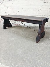 Antique Wooden Folding  Bench Hall Seat