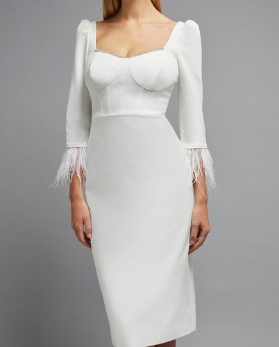 Coast white midi dress - , 10