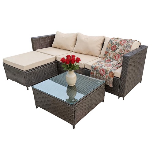 Garden corner sofa set - sofa, with