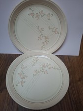 2x  Vintage Biltons Pink Rose Trellis Floral Dinner Plates 25cm Diameter