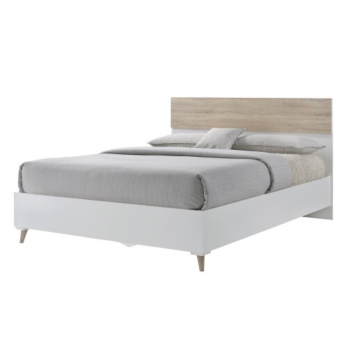 Stockholm white oak double bed - stockholm, white-oak