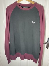 Men's Long Sleeved Top Peaceful Hooligan XXL Black Burgundy Cotton
