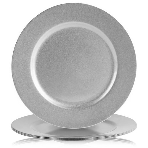 Metallic silver charger - metallic, plates