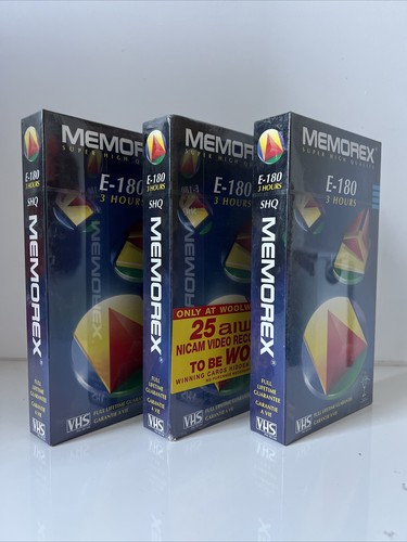 Memorex shq 180 vhs blank - memorex,