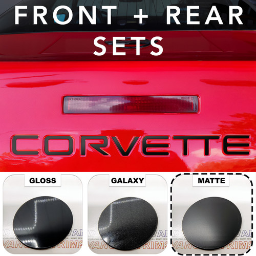 Matte black front rear - black,