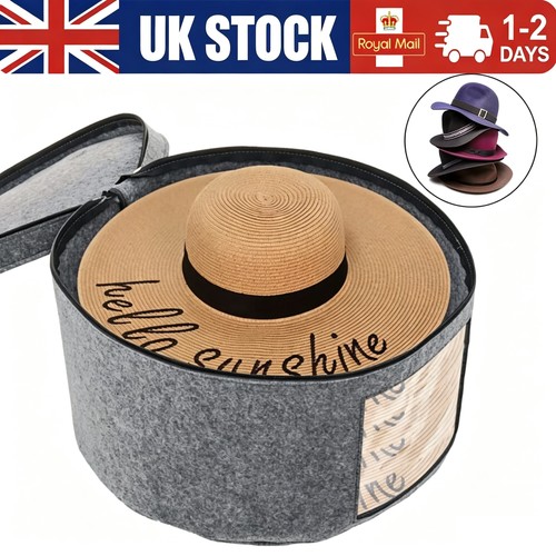 Round hat storage box - round, large