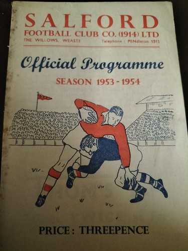 Vintage rugby league programme - vintage,