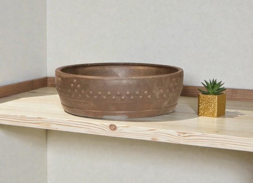 Bonsai pot brown mica - pot,