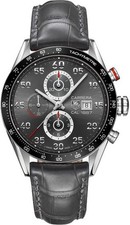 Tag Heuer Carrera Gray Dial Black Bezel Chronograph Men's Watch CAR2A11.FC6313