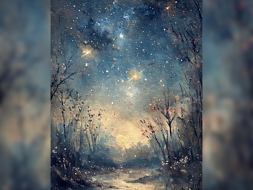 Winter scene print - winter, 5"x7"