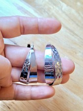 Stella & Dot large silver hoop earrings