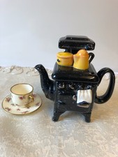 Vintage PAUL CARDEW DESIGN 50’s OLD STOVE Black TEAPOT COLLECTABLE
