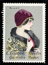 Germany Poster Stamp - Advertising Leichner Cosmetics - F. Rumpf - (RU6.6)
