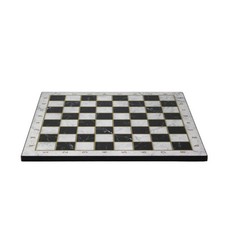 White Marble Design Chess Board 14 Inch