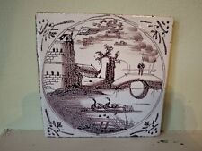 Beautiful Antique Delft Tile 18th Century