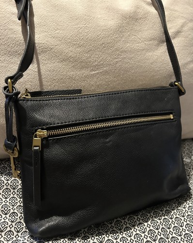 Fossil fiona black leather - black,