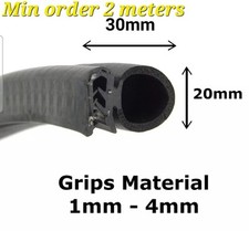 X-Square Car Door Rubber EDGE TRIM SEAL - Van Boat Truck Caravan Per Metre