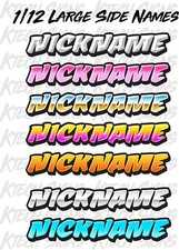 24 x Nickname Rear Arch 1/12th Oval Mardave Kamtec Decals Banger Stock Car