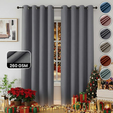 Linen Blackout Eyelet Curtains