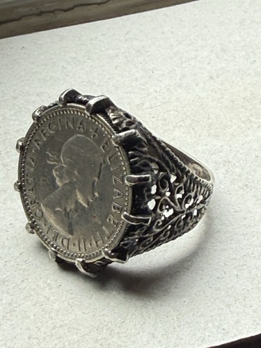 Retro 1956 silver six pence - retro,