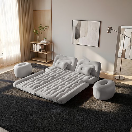 Double flocked inflatable mat - double,