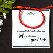 Red String Bracelet Good Luck Protection Kabbalah Amulet Evil Eye Adjustable UK