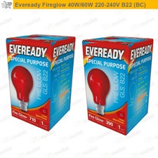 5 x Eveready Red Fireglow
