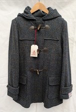 Ladies Blue Check Harris Tweed Duffle Coat