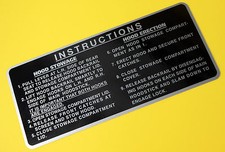 TRIUMPH STAG HOOD STOWAGE INSTRUCTIONS Sun Visor sticker decal, gloss laminated