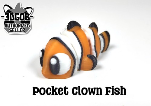 Articulated clown fish fidget - clown,