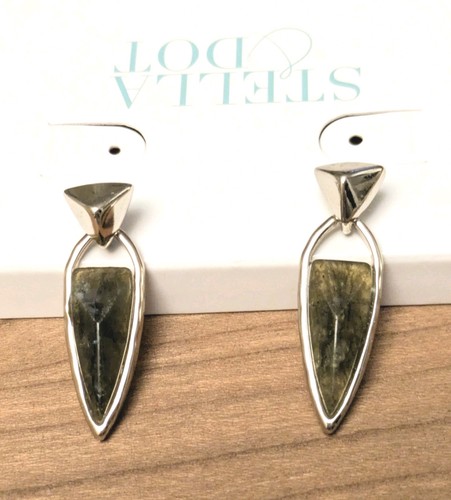 Labradorite gold earrings - labradorite/gold,