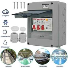 5 Way Garage Consumer Unit Protective Housing Fuse Box Cover Electrical Tools