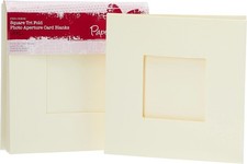 300 GSM Square Tri Fold Window Aperture Card Blanks and Envelopes, Pack of 10, C